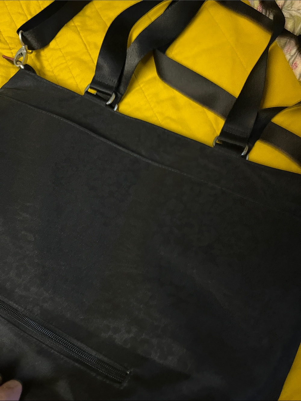 Baggallini Black Nylon Crossbody Tote with Front Pockets - Picture 7 of 8